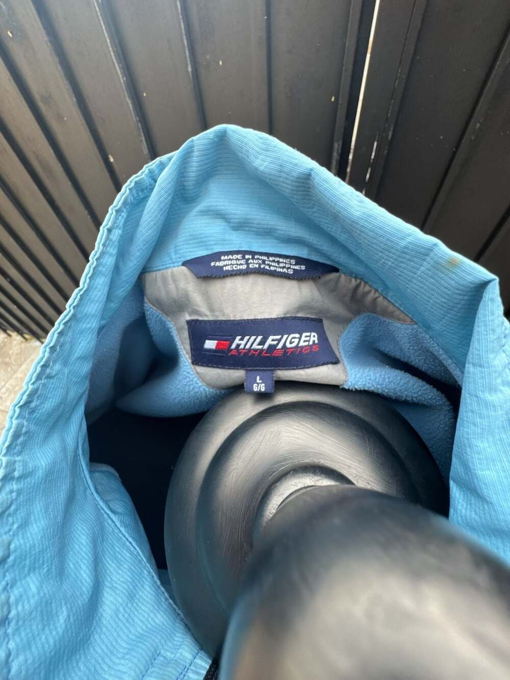 Hilfiger Athletics Vintage Black and Blue Lightweight Windbreaker Jacket - Picture 6 of 8